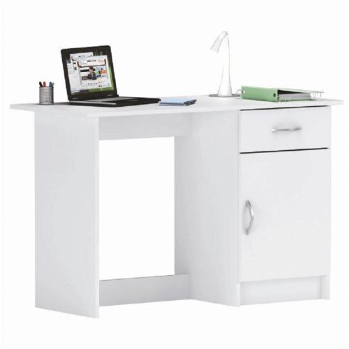Számítógépasztal (SIS424) egy ajtós szekrénnyel és egy fiókkal fehér színben. Most AKCIÓBAN!