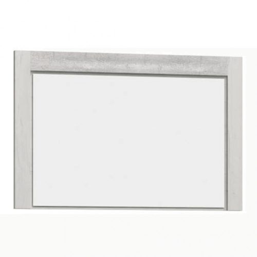 Luxus fali tükör fehér kőris színben 120/80 cm. (IFY492)