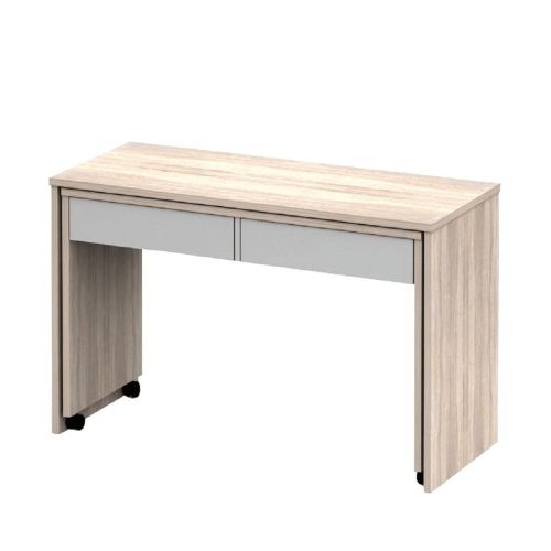 Kihúzható variálható íróasztal  tölgy/fehér színben. (SAL608) Magas minőség, most KEDVEZŐÁRON!