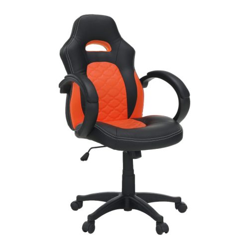 Irodai szék fekete/narancssárga színben. Kárpitozott kartámasz Magas minőség! (NOL413)