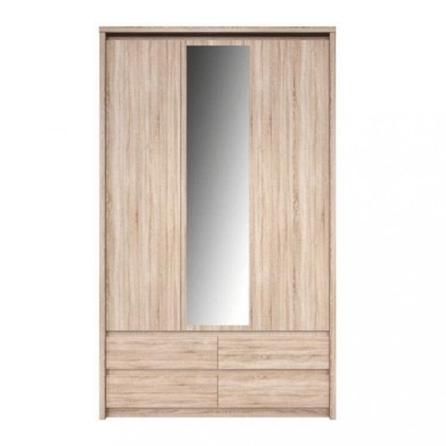 Modern gardrób szekrény(NOT830)  Tükörrel, 3 ajtós, 4 fiókos. Magas minőség!