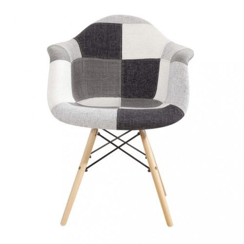 Stílusos kis fotel, szék fehér/fekete/szürke színben (KIS664). Minőségi kivitelezés!