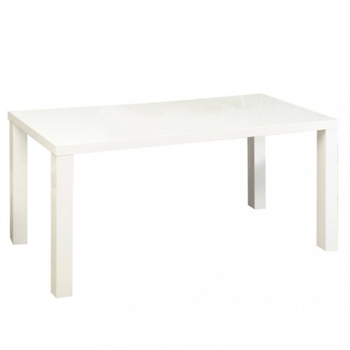 Étkezőasztal, extra magasfényű fehér HG 120/80/76 cm méretben. Magas minőség most akcióval! (ASP173)