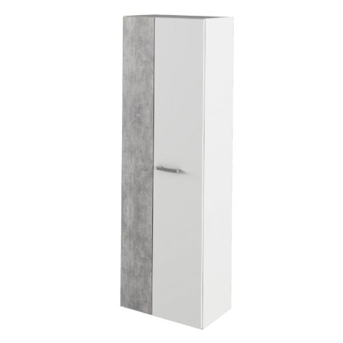 Előszobaszekrény (MIS559) fehér/beton  színben,  2 ajtóval, akasztó rúddal.  