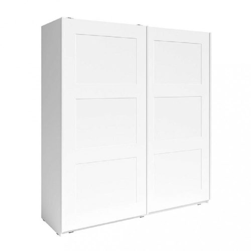 Tolóajtós Gardrób szekrény fehér színben (RAM551) 200 cm széles,  Magas minőség!