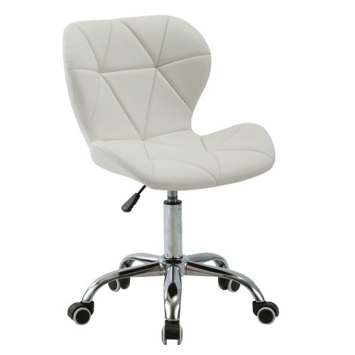 Irodai szék, (ARG499) textilbőr fehér/króm színben. Magas minőségben.