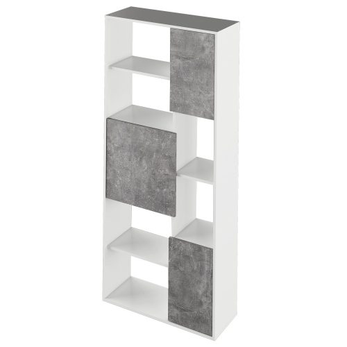 Polcos szekrény Fehér/beton optika színben trendi design magas minőség! (UMI924)