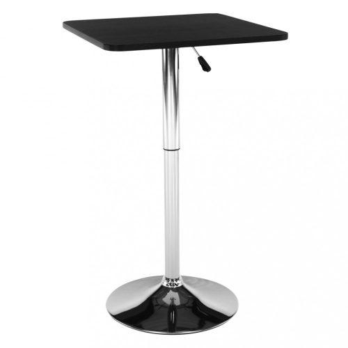 Bárasztal (FOR298) állítható magassággal 60/60/84-110 cm) fekete színben. Magas minőség most AKCIÓVAL)