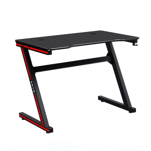 Számítógépasztal/gamer asztal (MAC739) Fekete/Piros színben. Most kedvezményes áron!