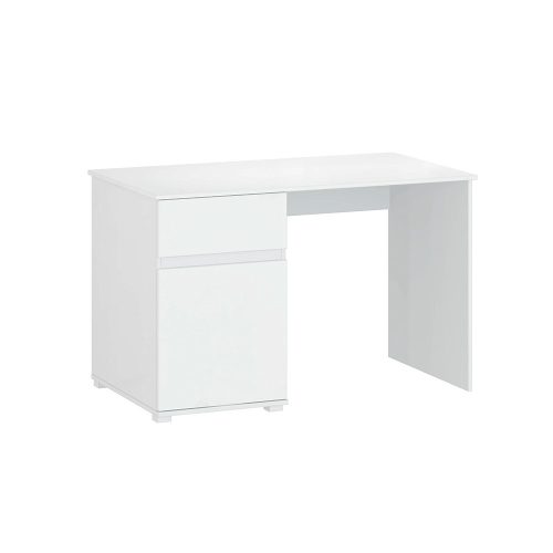 Számítógépasztal, íróasztal, (LIN542) magasfényű fehér színben. 
