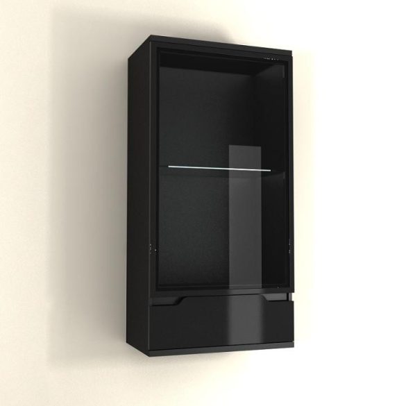 Fali szekrény, vitrin (ADO920) extra magasfényű luxus elemes bútor. 2 féle színben. 