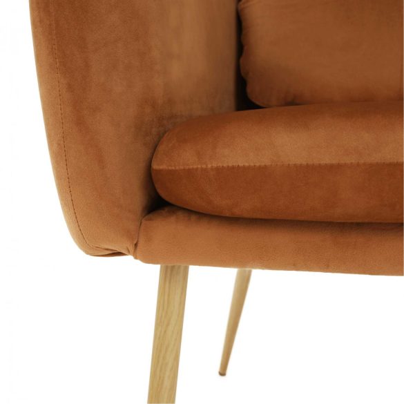 Designer fotel (AVE499) terrakotta színben. Velvet szövet. Magas minőség most AKCIÓBAN!